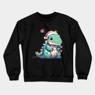 Christmas T Rex wants Presents! Crewneck Sweatshirt